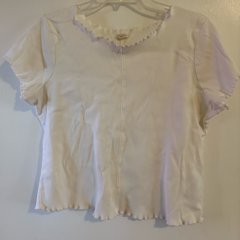 Pilcro Textured White Top
